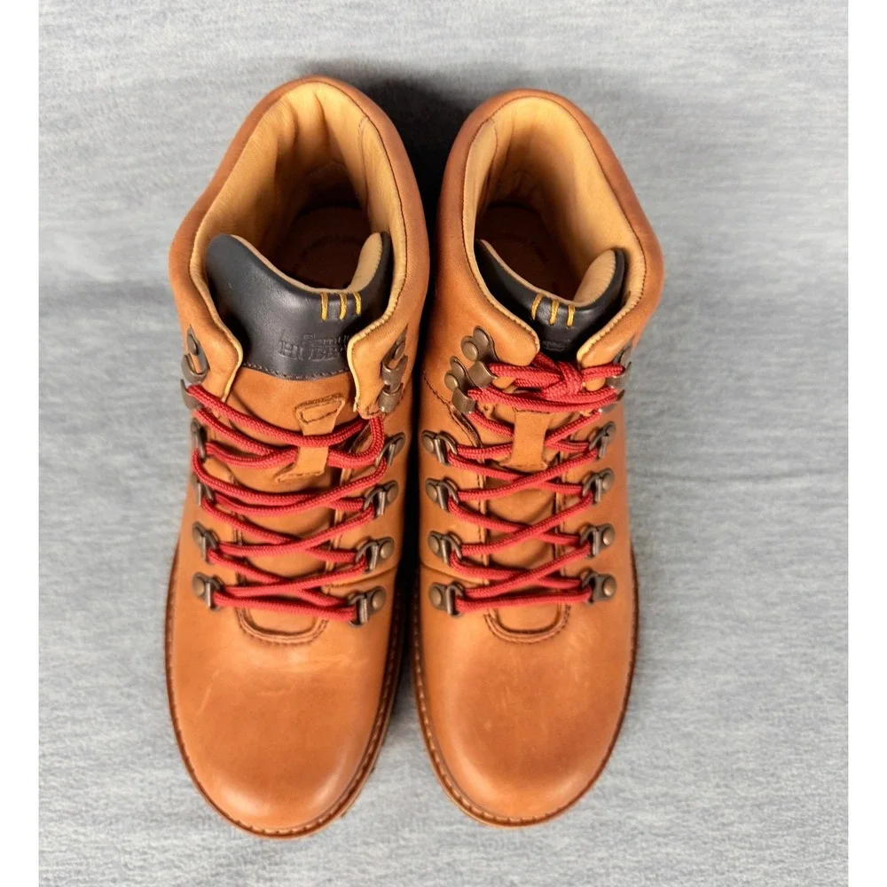 Samuel Hubbard Mt Tam Hiking Boots Mens 7 Brown Saddle Bag Tan Leather Comfort